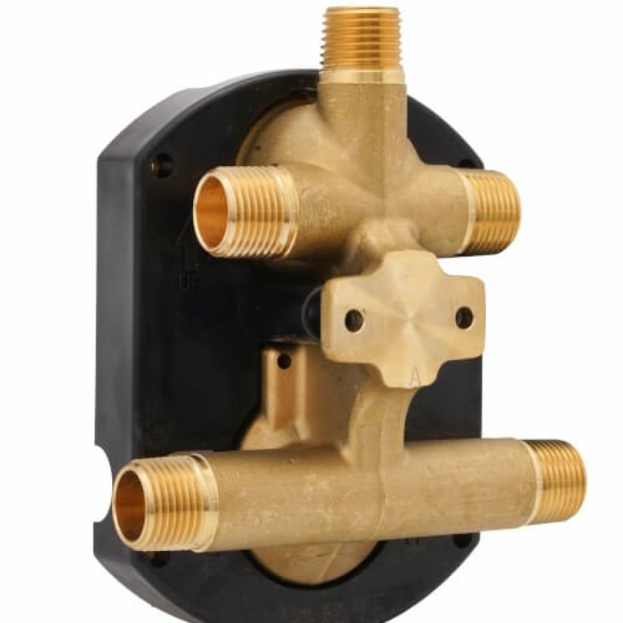 Plumbing Delta Rough-In Valves | Multichoice Universal Integrated Shower Diverter Rough Universal Inlets/Outlets W/ Stops