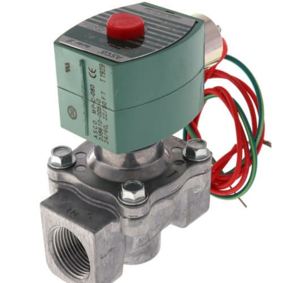 Heating Asco RedHat Combustion Solenoid Valves | 3/4" Normally Closed Gas Shutoff Valve, 24V (512,000 Btu)