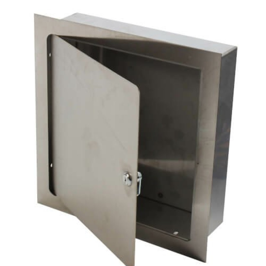 Plumbing Acudor Acudor Water Valve Boxes | 12" X 12" X 4" Stainless Steel Recessed Valve Box (Stainless Steel)