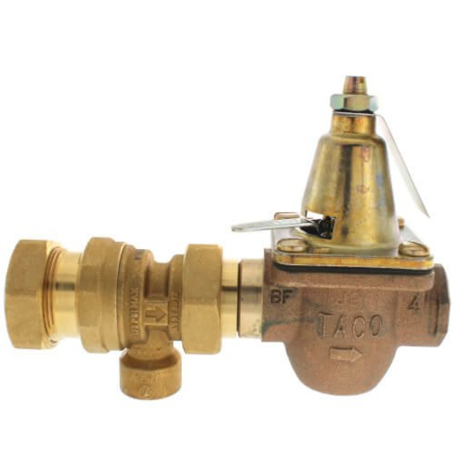 Heating Taco Combo Pressure Valves | 1/2" Brass Combination Boiler Feed Valve & Backflow (Sweat X Npt)