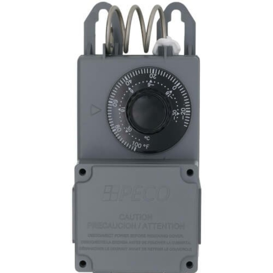 Thermostats Peco Controls | Line Volt Mechanical Thermostat W/ Stainless Steel Bulb (-30°F - 100°F)