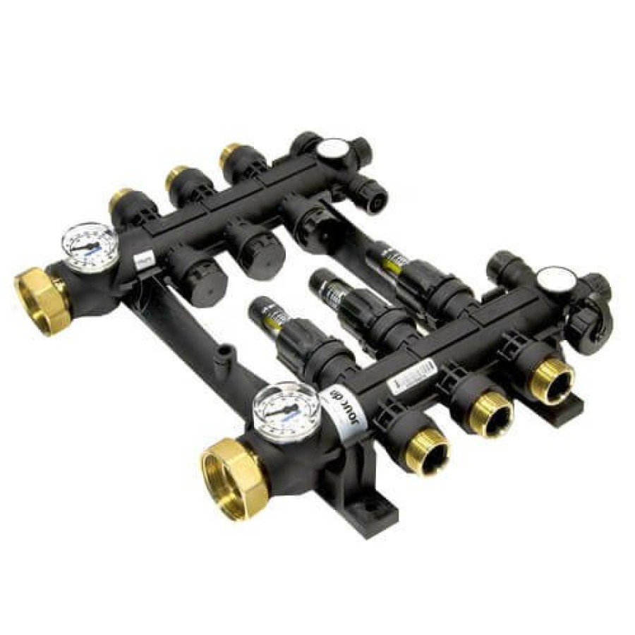 Pex Uponor (Wirsbo) Uponor (Wirsbo) Ep Radiant Heat Manifolds | 3-Loop Ep Radiant Heat Manifold Assembly W/ Flow Meters