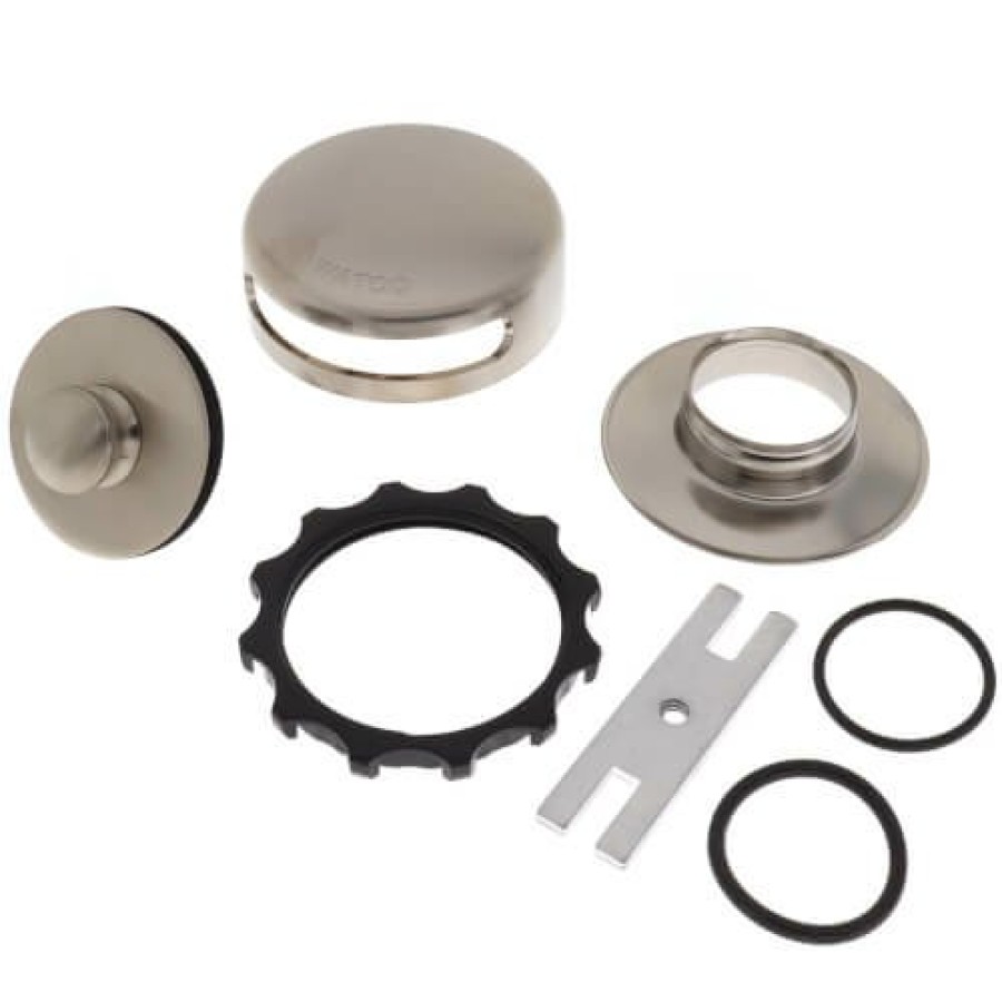 Plumbing Watco Trim Kits | Innovator Quicktrim Push Pull Trim Kit W/ Star Retainer Nut & Adapter Bar (Brushed Nickel)