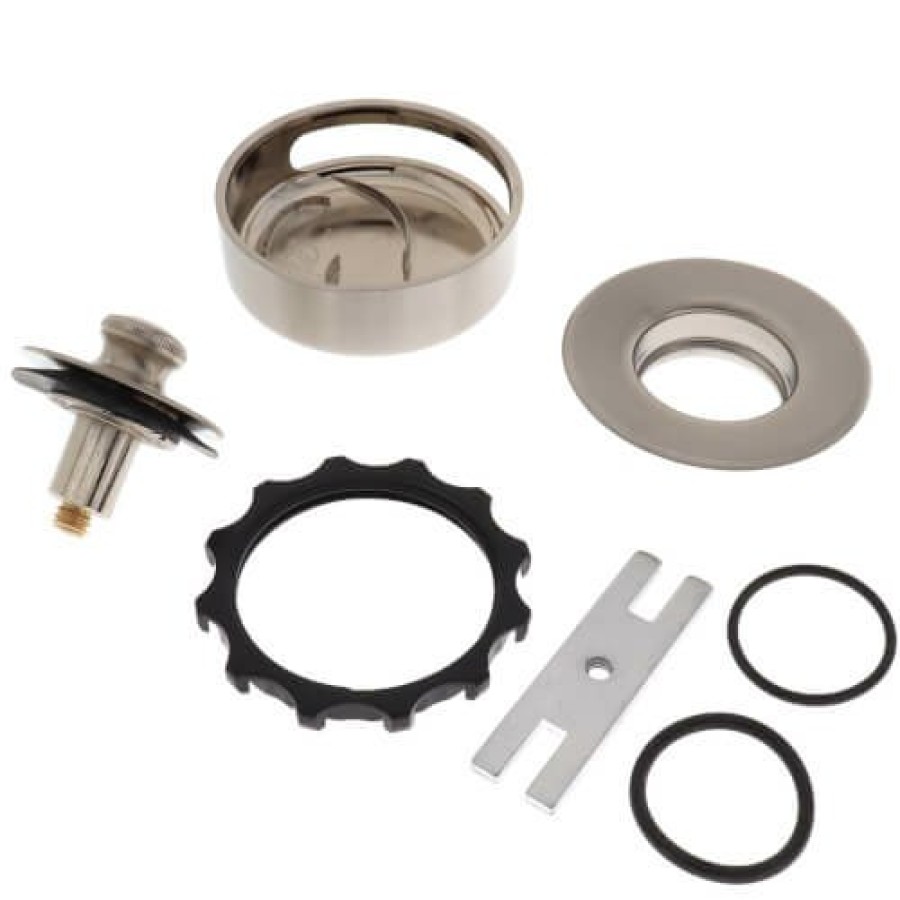 Plumbing Watco Trim Kits | Innovator Quicktrim Push Pull Trim Kit W/ Star Retainer Nut & Adapter Bar (Brushed Nickel)