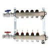 Pex Uponor (Wirsbo) Uponor Stainless Steel Manifolds | 3-Loop 1-1/4" Stainless Steel Radiant Heat Manifold Assembly W/ Flow Meter