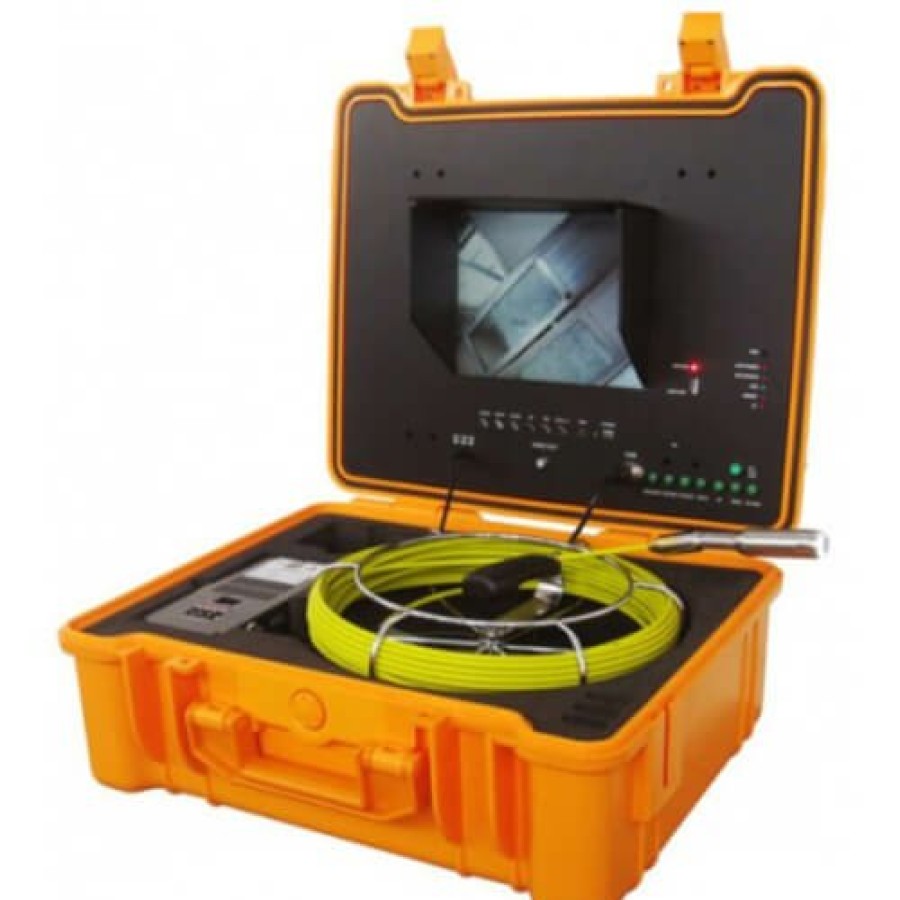 Plumbing Forbest Inspection Cameras & Monitors | Luxury Portable Higher-Resolution Sewer/Drain Camera W/ 130' Cable & Built-In 512 Hz Sonde Transmitter