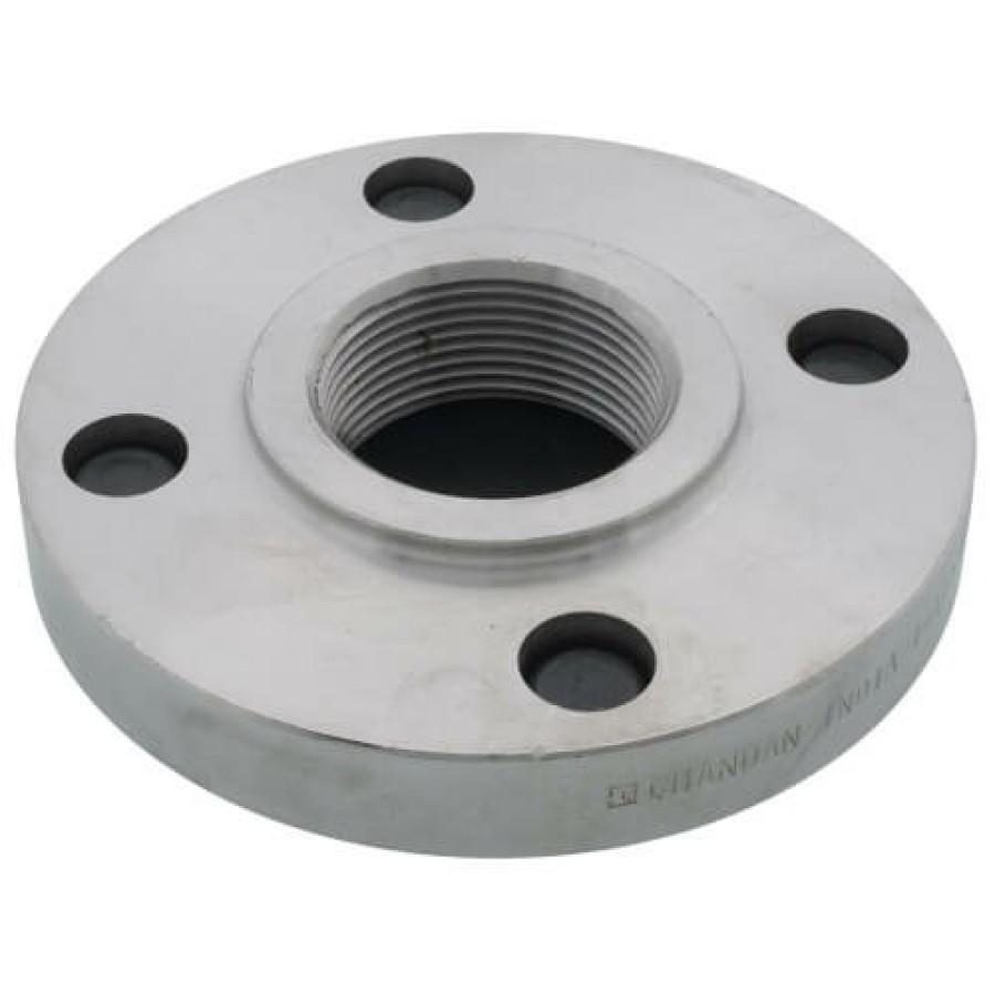 Plumbing Merit Brass Stainless Steel Ansi Flanges | 1-1/2" Stainless Steel Ansi Rf Threaded Flange