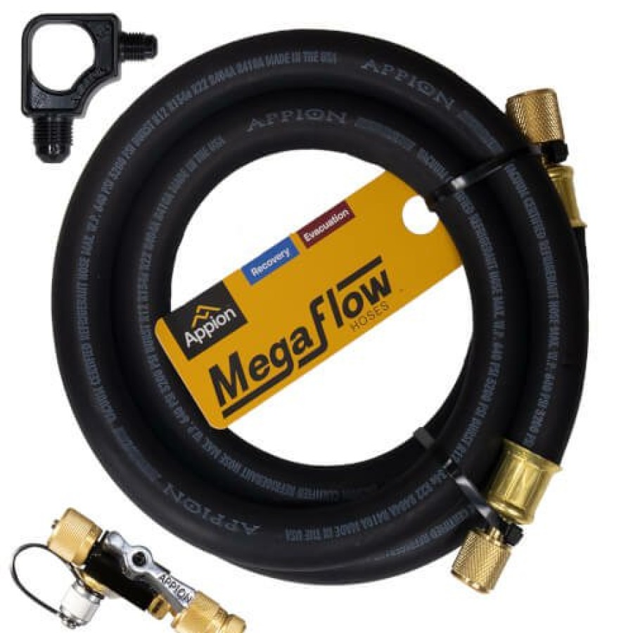 Hvac Appion Refrigeration Access Fittings | Megaflow Basics 1/2" Hose Evacuation Kit W/ 1/4" Valve Core Tool