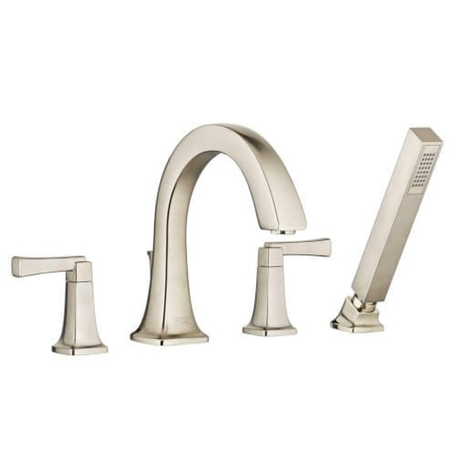 Plumbing American Standard Bathtub Faucets | Townsend Bathtub Faucet With Lever Handles And Personal Shower For Flash Rough-In Valve (Brushed Nickel)