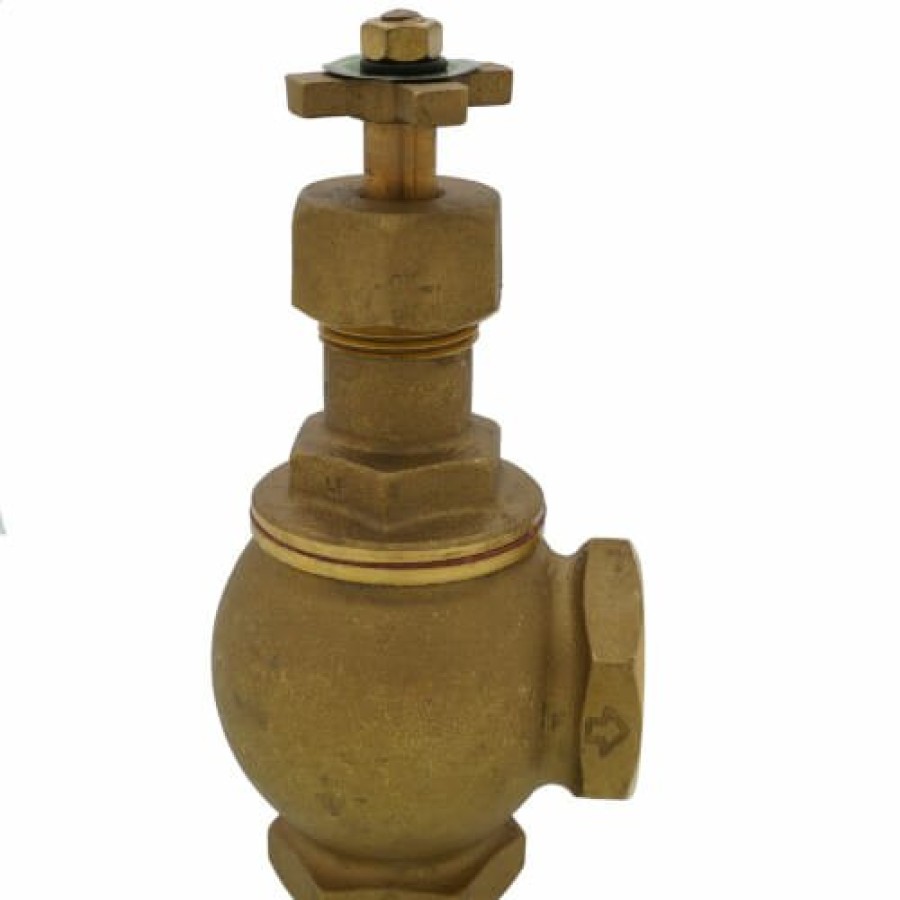 Plumbing Matco-Norca Globe Valves | 1-1/4" Threaded Brass Angle Globe Valve (Lead Free)