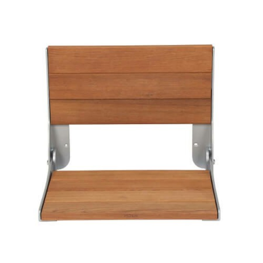 Plumbing Moen Shower Seats | Teak Folding Shower Seat (Stainless Steel)