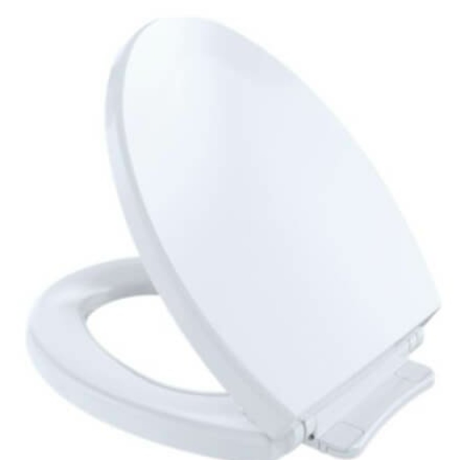 Plumbing TOTO Toilet Seats | Softclose Round Toilet Seat W/ Classic Lid (Cotton White)