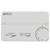 Thermostats Peco Controls | 3 Speed Fan Coil Heat/Cool/Off Programmable Thermostat W/ Wire Leads & 2 Covers (White)