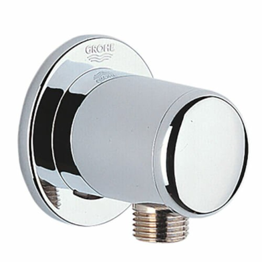 Plumbing Grohe Hand Shower Wall Elbows | Relexa 1/2" Wall Union (Starlight Chrome)