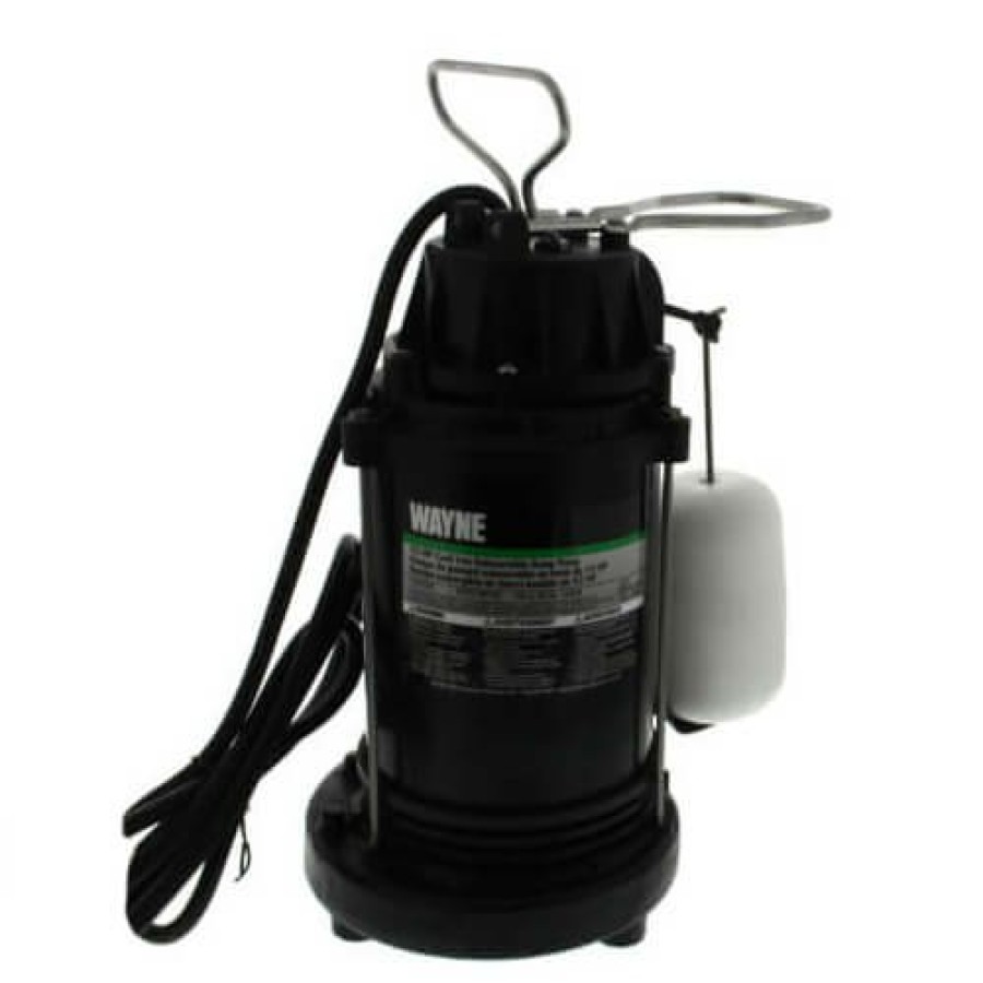 Plumbing Wayne Sump Pumps | Cdu790 1/3 Hp, Epoxy Coated Cast Iron Auto Submersible Sump Pump W/ Vertical Float Switch