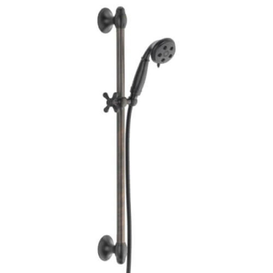 Plumbing Delta Showers | H2Okinetic 3-Setting Slide Bar Hand Shower (Venetian Bronze)