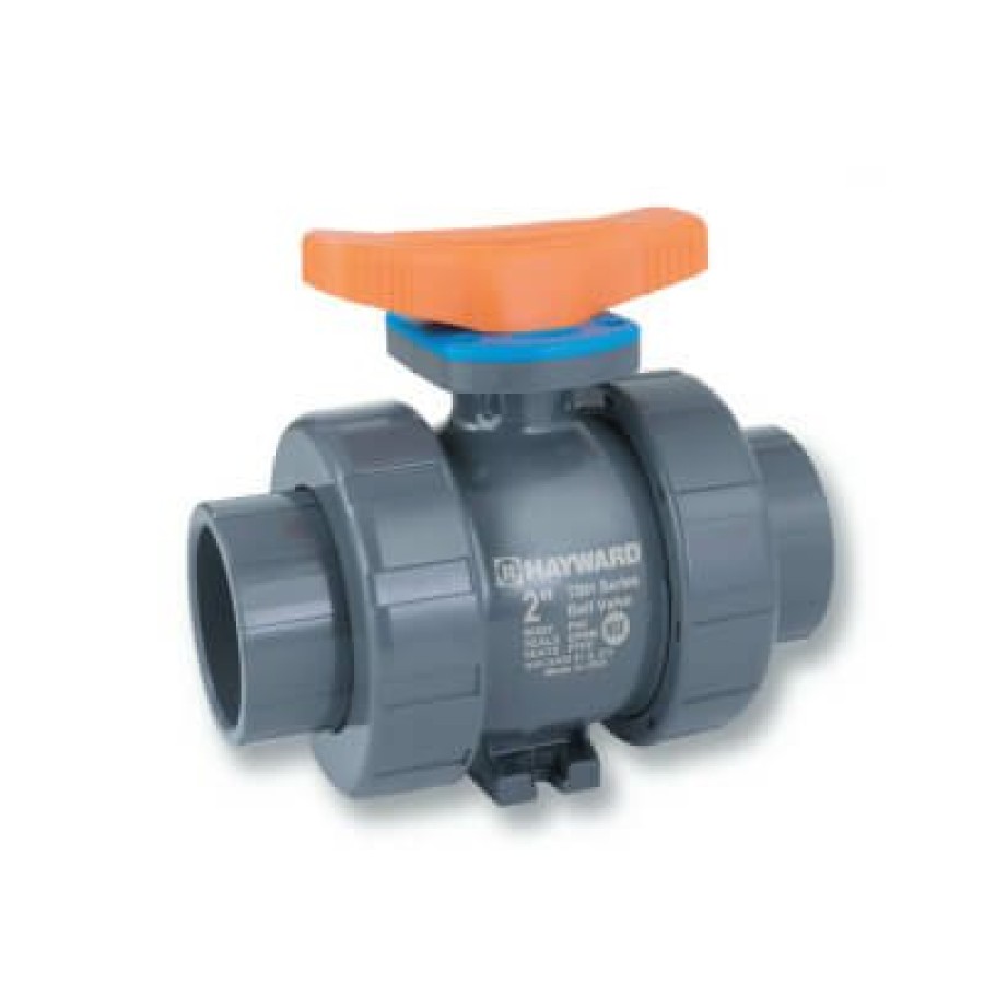 Valves Hayward | 1" Tbh Series True Union Cpvc Ball Valve W/ Socket And Threaded Ends, Epdm O-Ring (Gray)