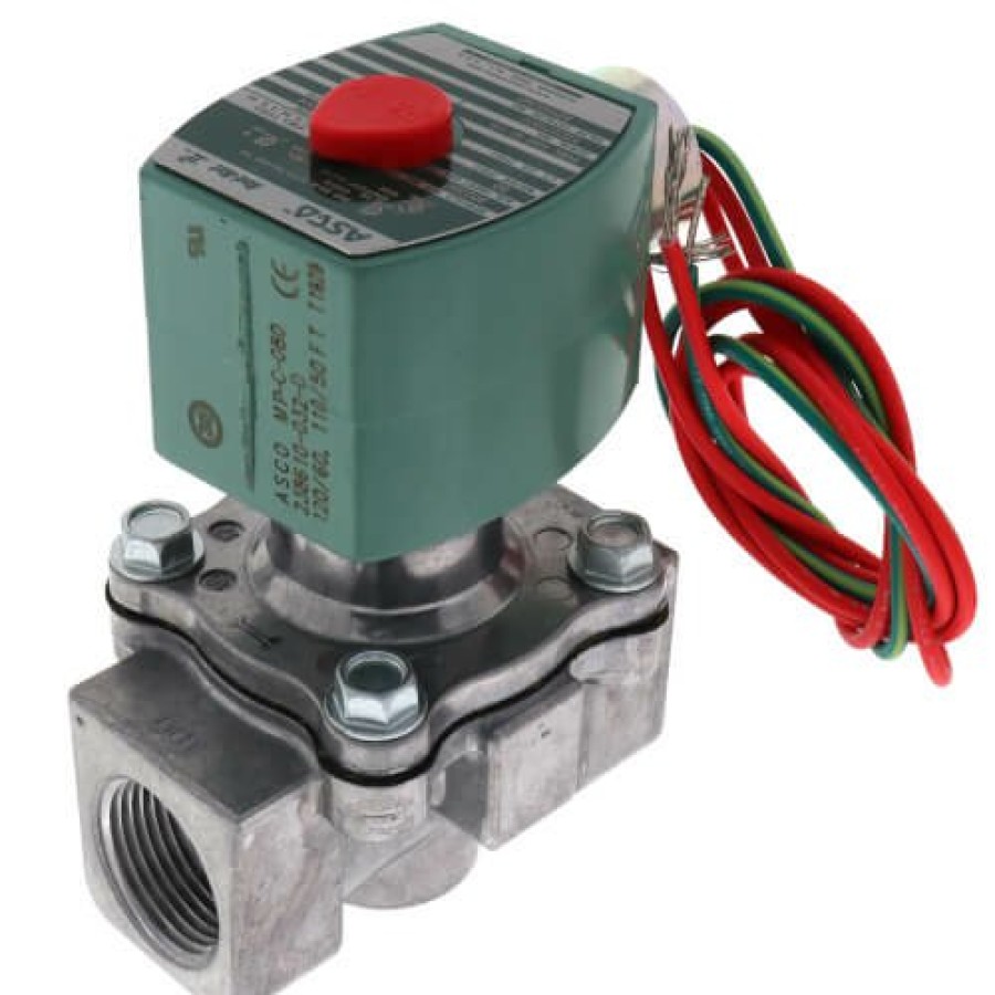 Heating Asco RedHat Combustion Solenoid Valves | 3/4" Aluminum Solenoid Air Valve, 247,500 Btuh Max (120V)