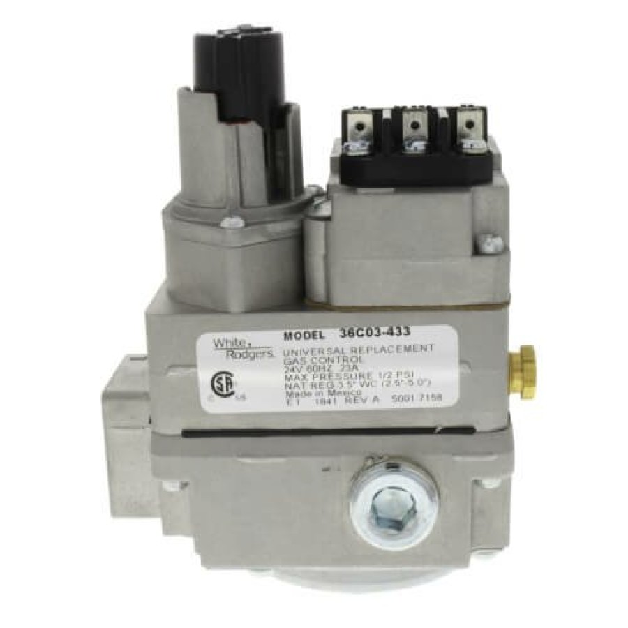 Heating White Rodgers White Rodgers Gas Valves | 3/4" X 3/4" Universal Gas Valve, 24 Vac, Side Outlets Tapped And Plugged