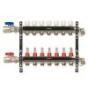 Pex Bluefin Bluefin Radiant Heat Manifolds | 7 Loop Stainless Steel Manifold Package - 1/2" Pex-Al-Pex