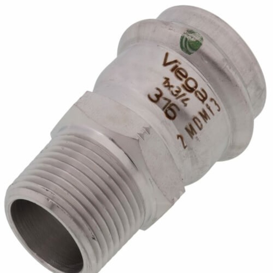 Plumbing Viega Propress 316 Stainless Steel Fittings | 1" Press X 3/4" Male Propress 316 Stainless Steel Adapter