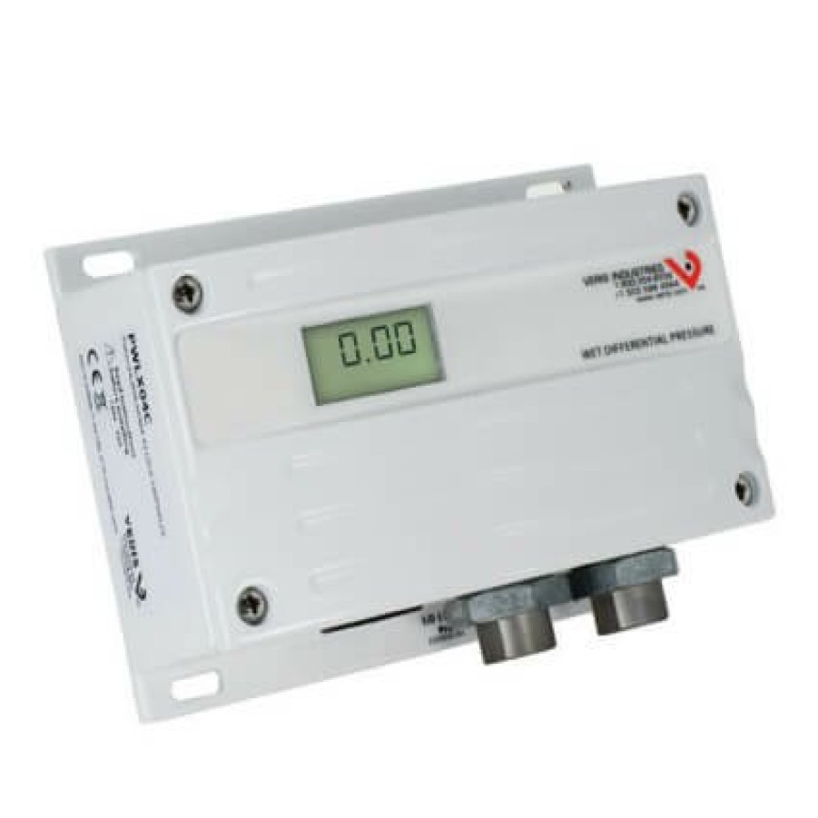 Hvac Veris Veris Sensors | 1/8" Npt Lcd 2-Wire Wet Differential Pressure Sensor (0-100 Psi)