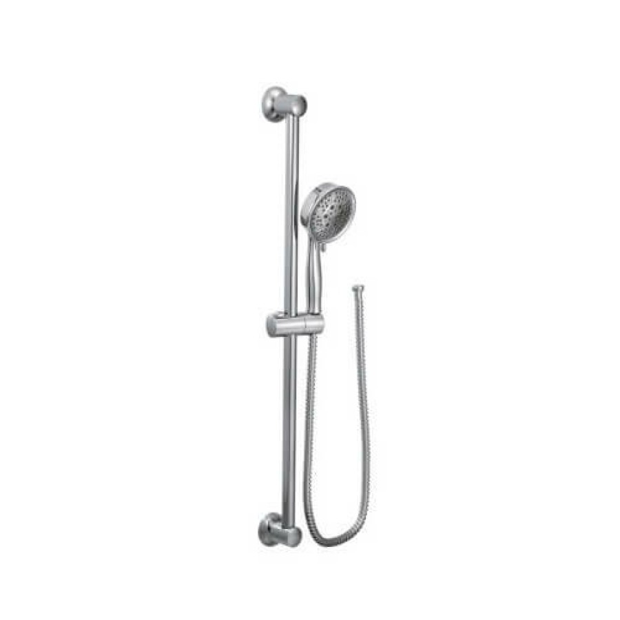 Plumbing Moen Showers | Eco-Performance 4-Function Massaging Hand Shower W/ Slide Bar