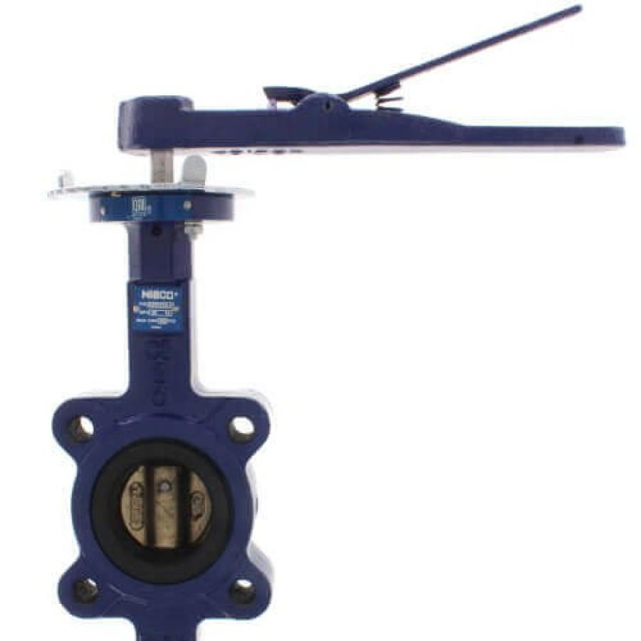 Plumbing Nibco Butterfly Valves | 2.5" Lug Cast Iron Butterfly Valve, Epdm Cartridge, Lever Handle (200 Psi)