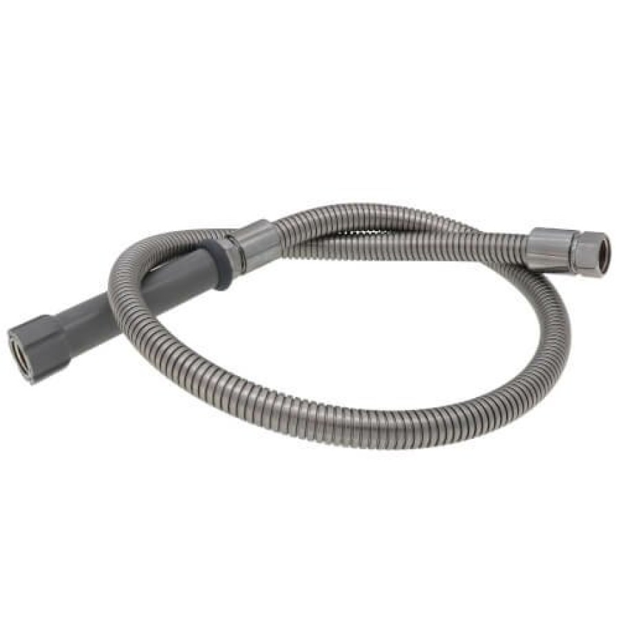 Plumbing T&S Brass T&S Brass Parts | 44" Flexible Stainless Steel Hose W/ Heat-Resistant Handle (Gray)