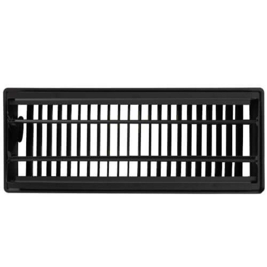 Hvac Hart & Cooley Floor Registers & Grilles | 4" X 12" (Wall Opening Size) Black Floor Register (411 Series)