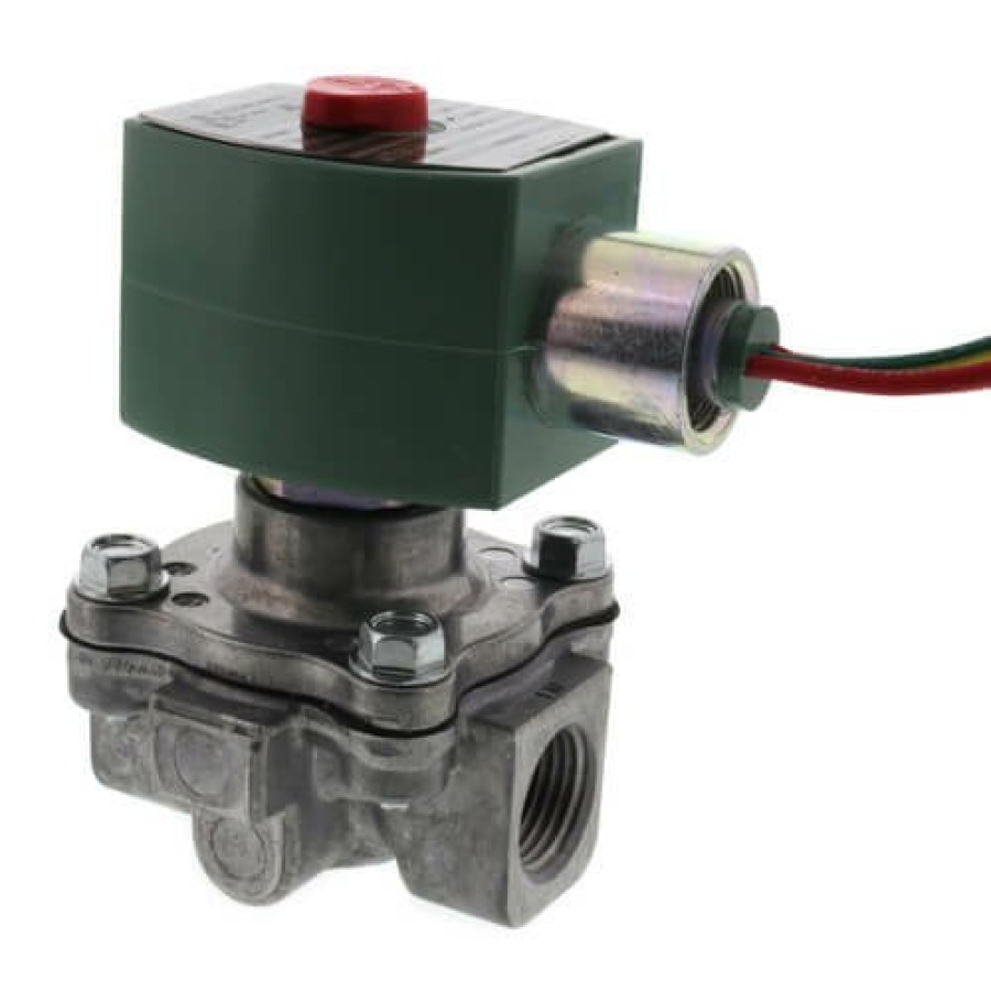 Heating Asco RedHat Combustion Solenoid Valves | 1/2" Aluminum Solenoid Air Valve, 238,500 Btuh Max (120V)