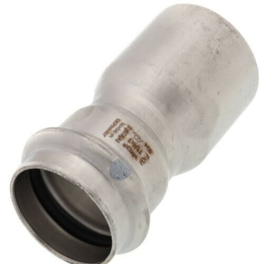 Plumbing Viega Propress 304 Stainless Steel Fittings | 3/4" X 1/2" Propress 304 Stainless Reducer W/ Fkm Seal (Ftg X P)