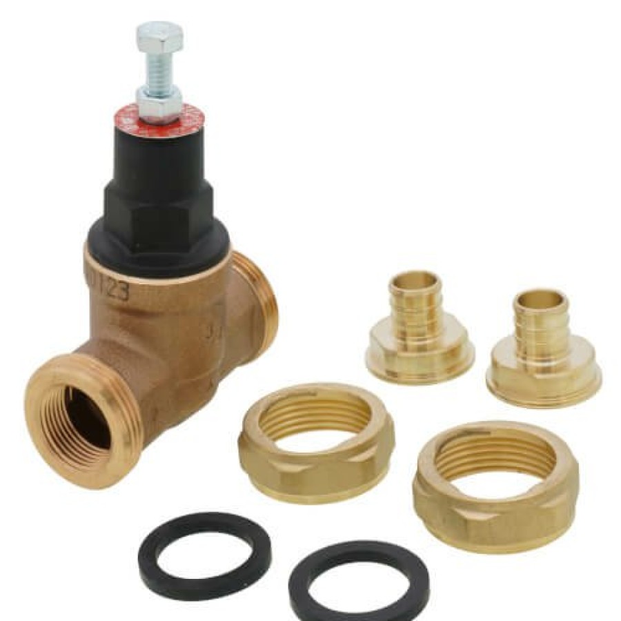 Heating Cash-Acme Pressure Reducing Valves | 3/4" Eb45 Double Union Pex Crimp Pressure Regulating Valve, 45 Psi (Lead Free)