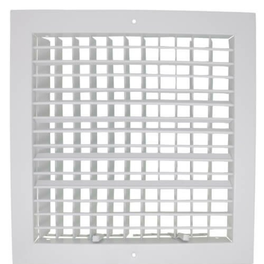 Hvac Hart & Cooley Commercial Registers & Grilles | 12" X 12" (Wall Opening Size) White Commercial Supply Register (821 Series)