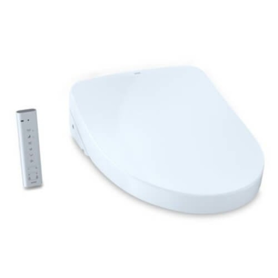 Plumbing TOTO Toilet Seats | Washlet Electric Heated Bidet Toilet Seat For Elongated Toilet W/ Classic Lid (Cotton White)