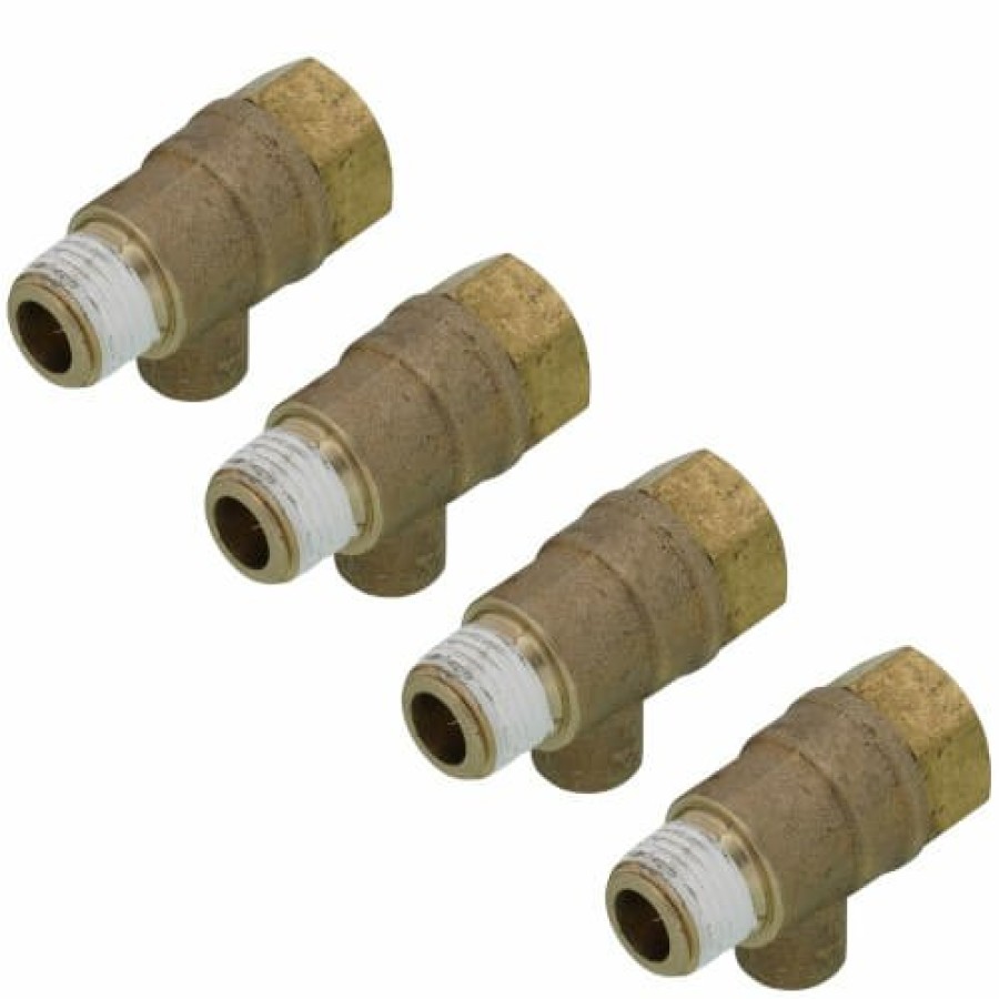 Plumbing Zurn Test Cocks | 1/4" Mnpt X 1/4" Fnpt Lead Free Test Cock (4 Pack)