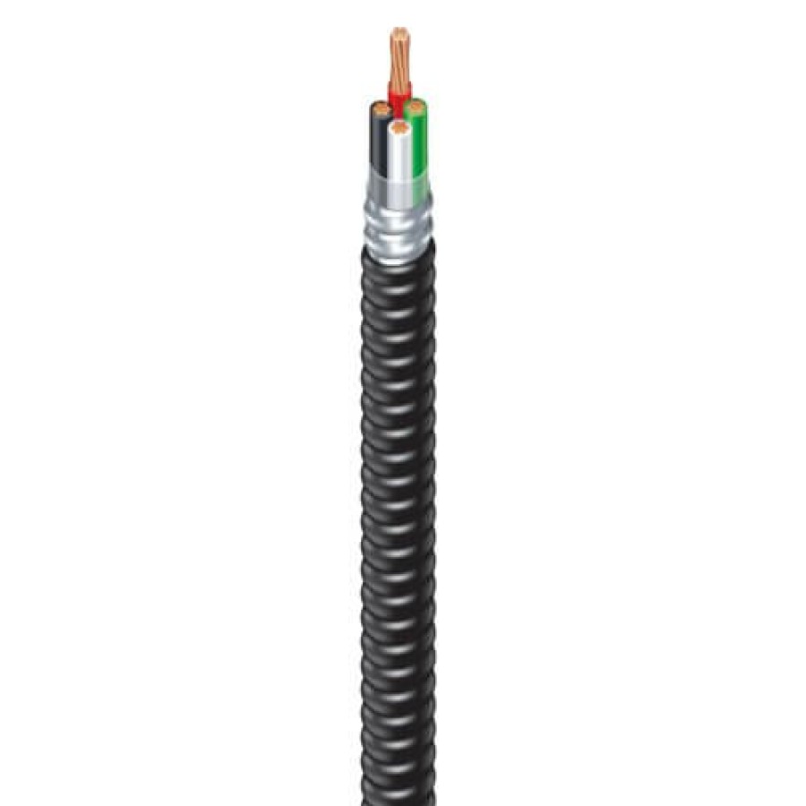 Electrical Southwire | 250 Ft. Spool - 14/4 Stranded Bare Copper Ez-In Shielded Mini Split Cable (Black)