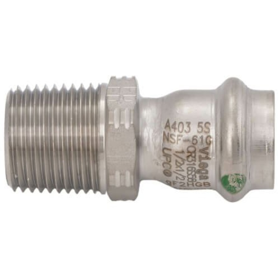 Plumbing Viega Propress 316 Stainless Steel Fittings | 1/2" Male Propress 316 Stainless Steel Adapter