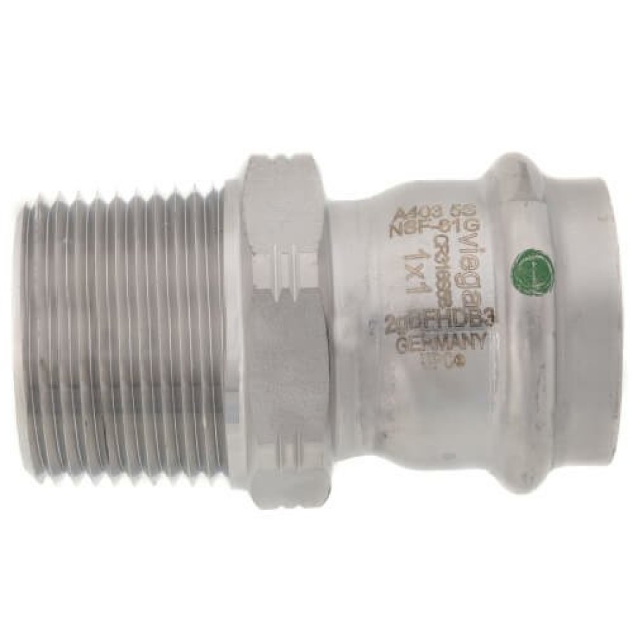 Plumbing Viega Propress 316 Stainless Steel Fittings | 1" Male Propress 316 Stainless Steel Adapter