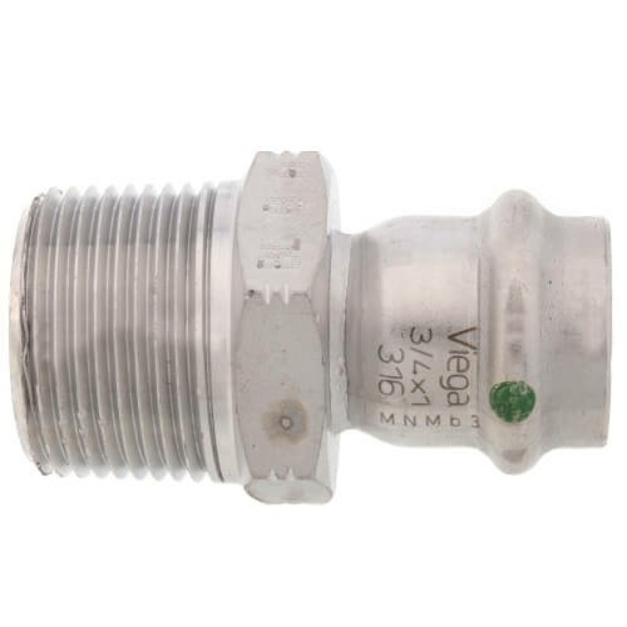 Plumbing Viega Propress 316 Stainless Steel Fittings | 3/4" Press X 1" Male Propress 316 Stainless Steel Adapter