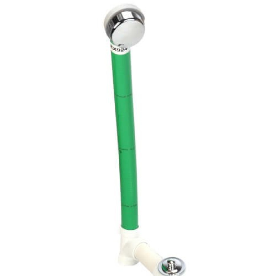 Plumbing Watco Bath Waste Kits & Parts | Innovator Flex924 Flexible Pvc Bath Waste With Push Pull Bathtub Stopper And Innovator Overflow (Chrome Plated)