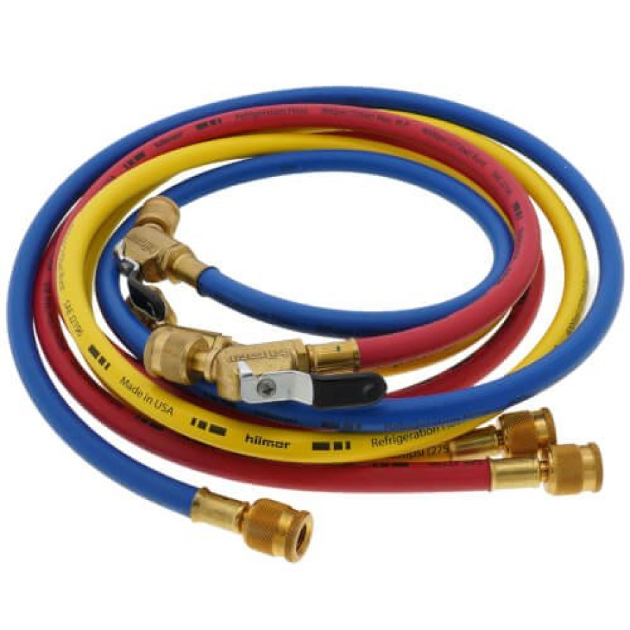 Hvac Hilmor Tools Hilmor Hvac Tools | H60Bves3 60" Refrigeration Hoses W/ Ball Valve Ends (3 Pack)