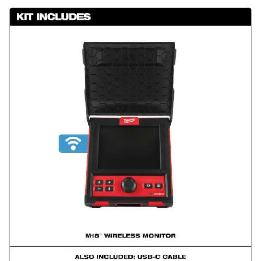 Plumbing Milwaukee Inspection Cameras & Monitors | M18 Wireless Inspection Camera Monitor (Tool Only)