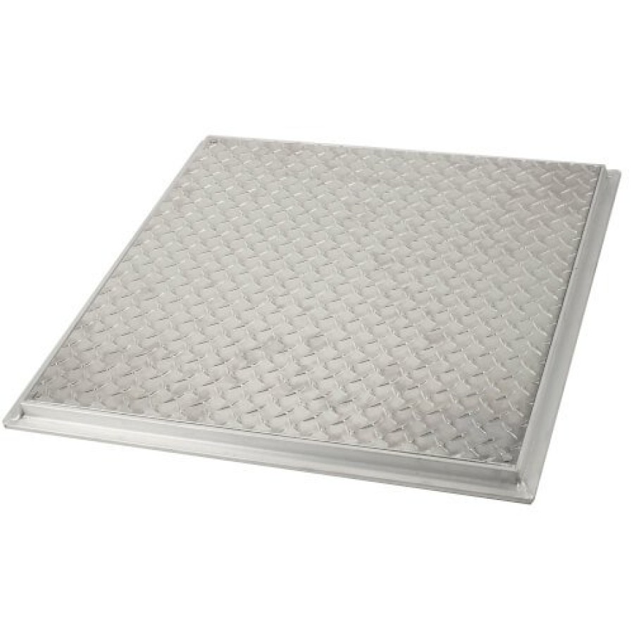 Plumbing Acudor Floor Doors | 24" X 24" (Frame Opening) Fd-8060 Non Hinged: Flush Diamond Plate Floor Door