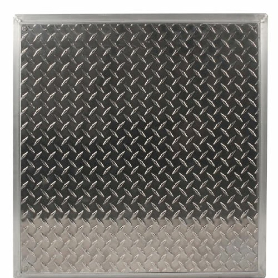 Plumbing Acudor Floor Doors | 24" X 24" (Frame Opening) Fd-8060 Non Hinged: Flush Diamond Plate Floor Door