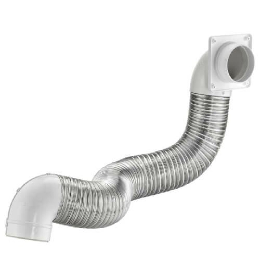 Hvac Lambro Industries Vent Kits | 4" X 8 Ft. Flexible Aluminum Semi-Rigid Quick Fit Vent Kit