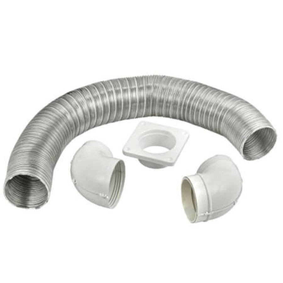 Hvac Lambro Industries Vent Kits | 4" X 8 Ft. Flexible Aluminum Semi-Rigid Quick Fit Vent Kit