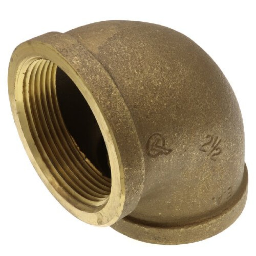 Fittings Everflow Brass | 2-1/2" Fip Brass 90-Degree Elbow (Lead Free)