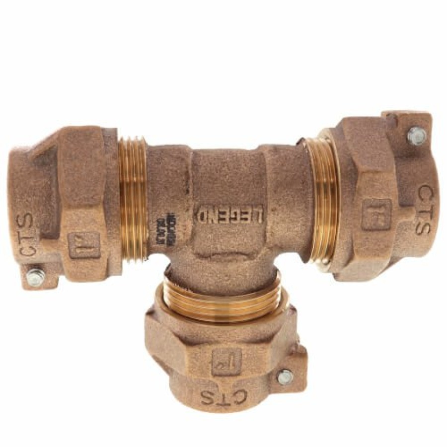 Fittings Legend Valve Water Service | 1" Pack Joint (Cts) Tee - T-4441Nl (No Lead Bronze)