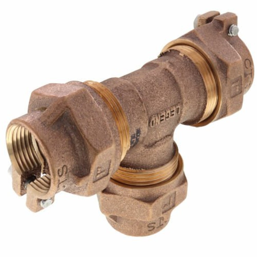 Fittings Legend Valve Water Service | 1" Pack Joint (Cts) Tee - T-4441Nl (No Lead Bronze)